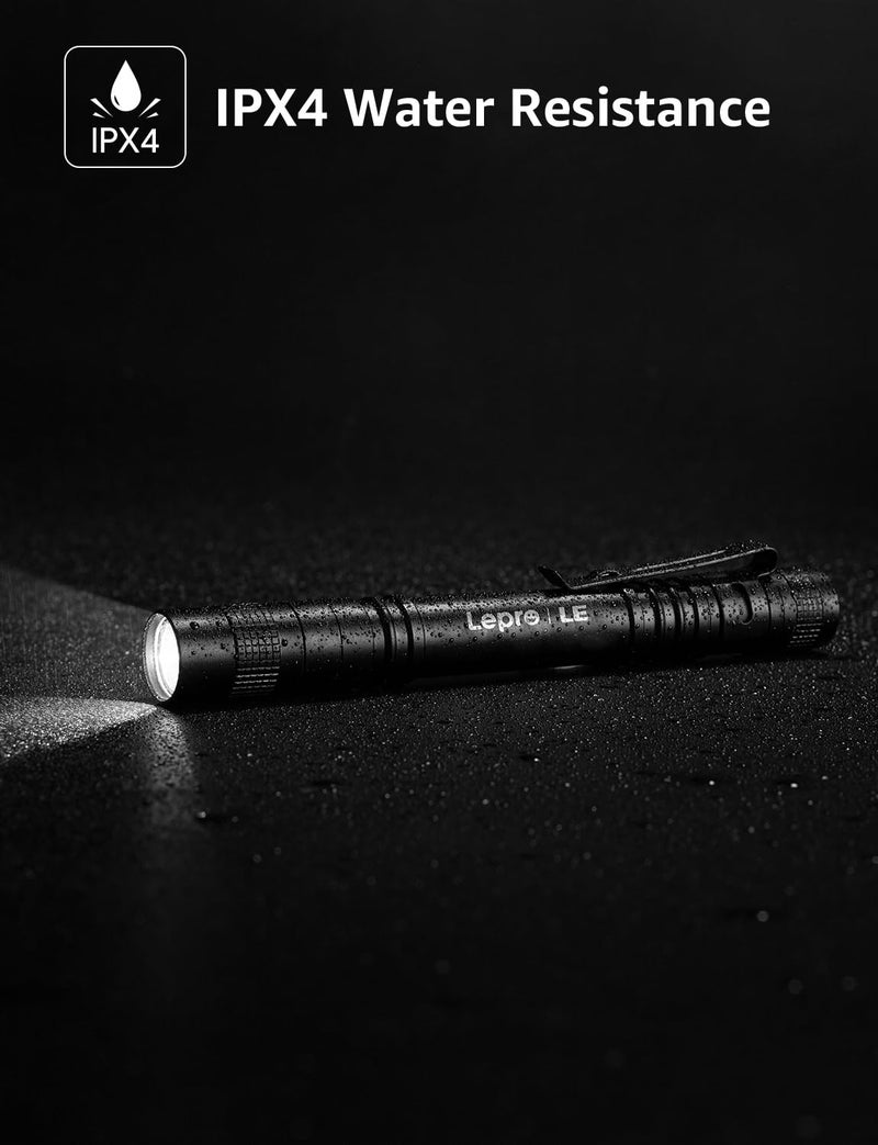 Lepro LE LED Pen Flashlights, Lightweight, Mini, Waterproof Pocket Flashlight with Clip, 2 Pack Small Flashlights for Inspection, Work, Emergency - Image 5